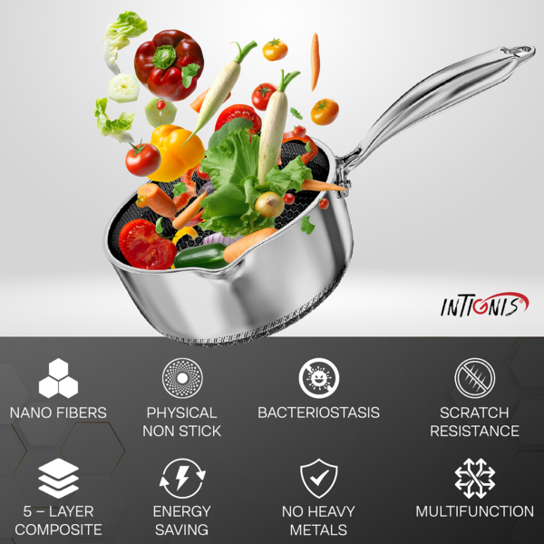 Stainless Steel Saucepan 20cm - Image 2