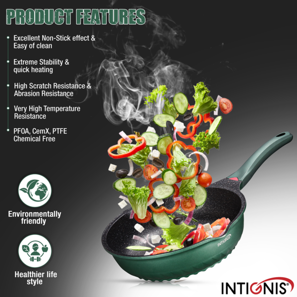 Frying Pan with Lid 30 cm – Anti Scratch induction - Image 2