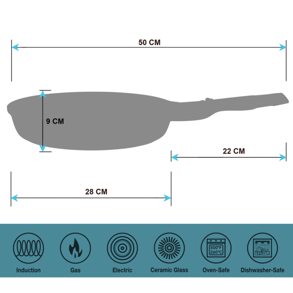 Smart Detachable Handle Frying Pan 28cm - Image 7