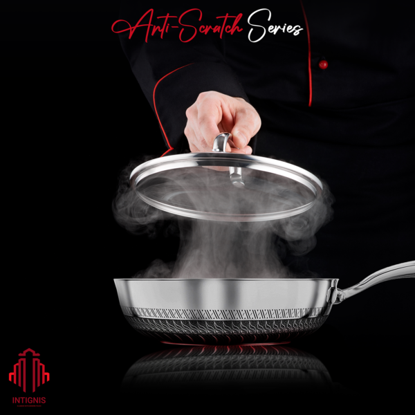 Stainless Steel Frying Pan 30cm – Anti Scratch - Image 2