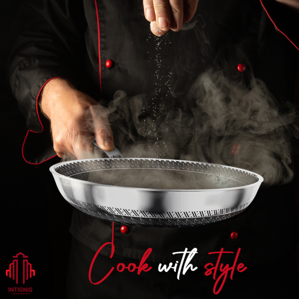 Stainless Steel Frying Pan 30cm – Anti Scratch - Image 3