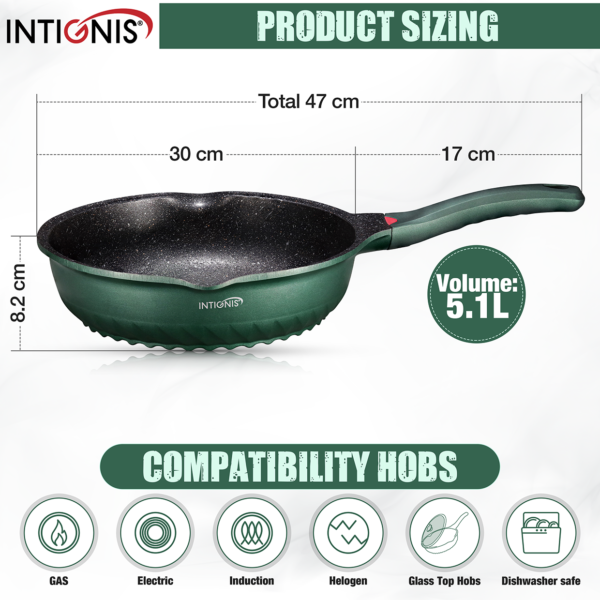 Frying Pan with Lid 30 cm – Anti Scratch induction - Image 6