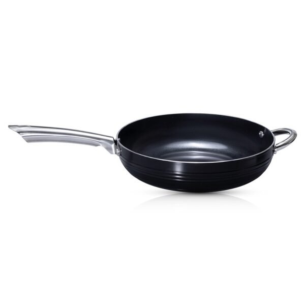 Frying Pan with lid Set Deep – 28 & 24 cm – Ceramic Non Stick Chemical Free Coating - Image 5