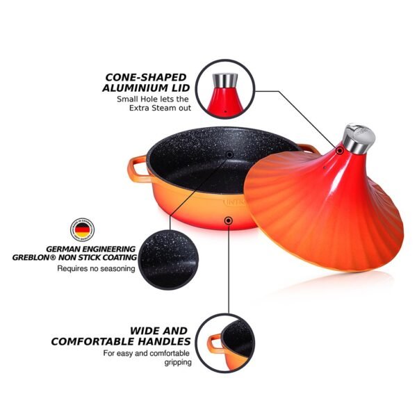 Moroccan Tagine Pot OvenProof Induction 28cm - Image 2