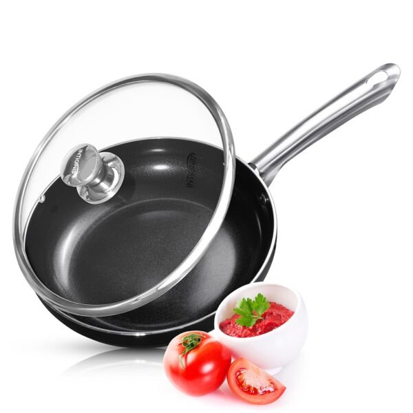 Frying Pan with lid – 24cm – Ceramic Non Stick Chemical Free Coating - Image 8
