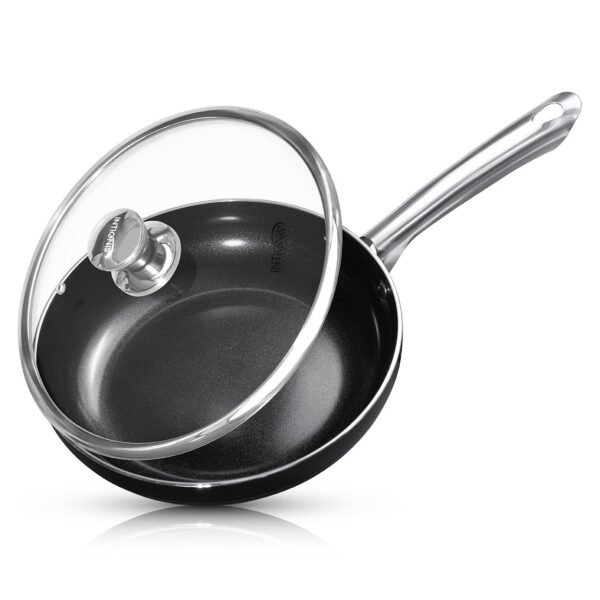 Frying Pan with lid – 24cm – Ceramic Non Stick Chemical Free Coating - Image 7