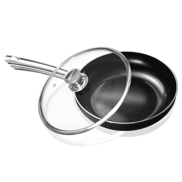Frying Pan with lid – 24cm – Ceramic Non Stick Chemical Free Coating - Image 6