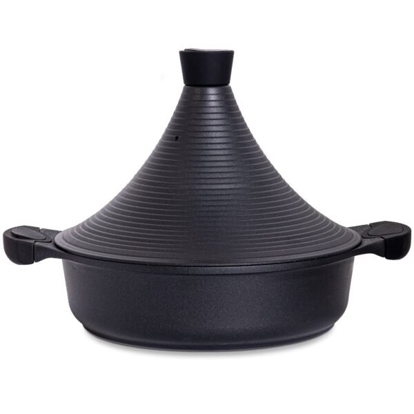 Moroccan Traditional Tagine Cast Aluminium 28cm BLACK